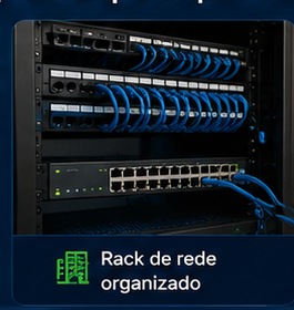 Rack de rede organizado
